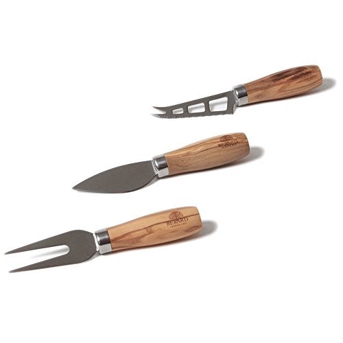 Berard Berard Stainless Steel 3 Piece Cheese Knife Set with Olive Wood Handles  - Image 1