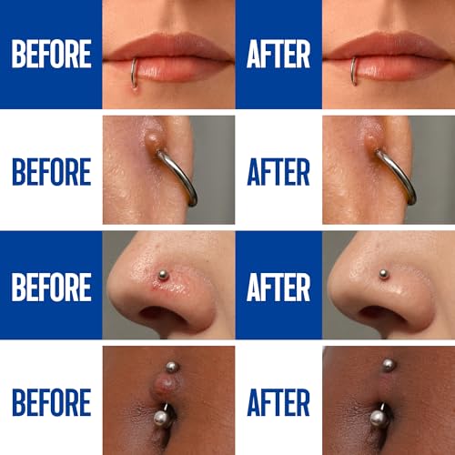 BodyJ4You Piercing Aftercare Spray - Saline Solution for Piercings Wound Wash Sterile Saline - Keloid Bump Removal Ear Nose Septum Belly Button Cartilage - Sea Salt Earring Cleaner 2 Fl Oz (Pack of 2) - Image 4