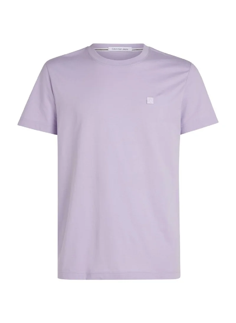 Calvin Klein Jeans Men's Monogram T-Shirt - Cotton jersey, Purple