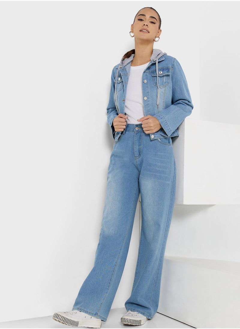 Ginger - Denim Jacket With Hood - Image 1