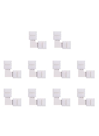 L Shape 4 Pins RGB LED Strip Connector Quick Splitter 10 Pack White - pzsku/ZB34131A65D1CCBCBCC4BZ/45/_/1715659151/4bdb2efd-7825-4d44-8565-9dc60d06c025