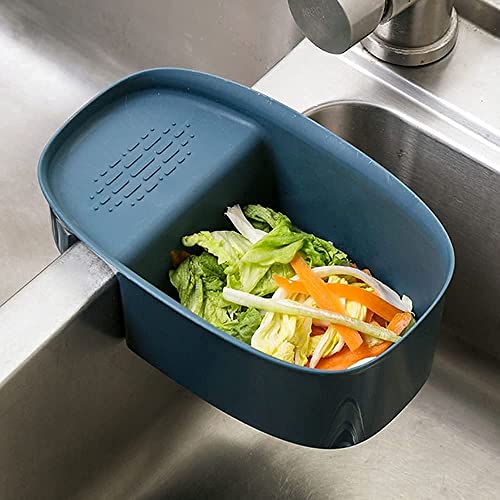 Black Olive Sink Strainer Colander Drain Basket, Multifunction Saddle-Shaped Mesh Strainer, Corner Food Strainer Over The Sink for Kitchen Waste, Vegetable, Fruits (Pack of 1)(Multicolour) - Image 3