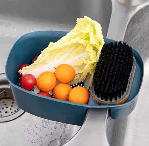 Black Olive Sink Strainer Colander Drain Basket, Multifunction Saddle-Shaped Mesh Strainer, Corner Food Strainer Over The Sink for Kitchen Waste, Vegetable, Fruits (Pack of 1)(Multicolour) - Image 5