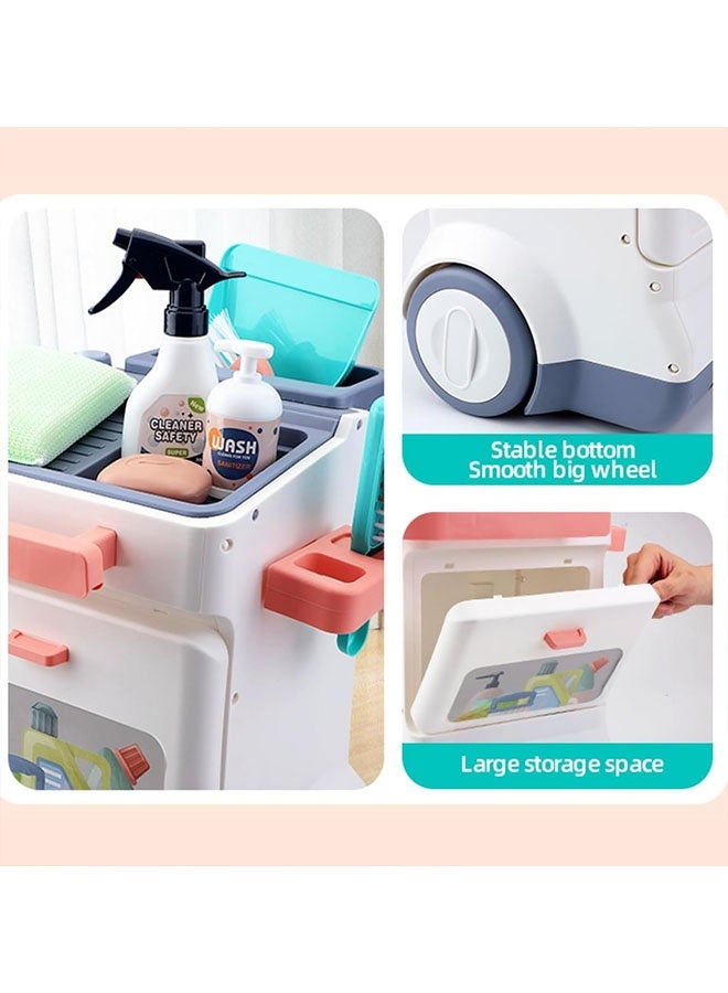 بيوينتي مجموعة تنظيف الأطفال للأطفال الصغار, 20 جهاز كمبيوتر شخصي للأطفال تنظيف لعبة تتظاهر باللعب للأولاد والبنات عمر 3 -8, يتضمن مكنسة الكهرباء العمل الحقيقية, مسحة الطفل, زجاجة الرش, لعبة نظيفة مجموعة هدية - Image 5