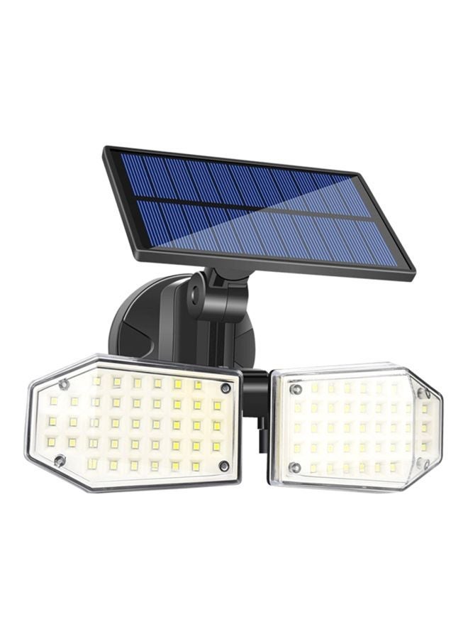 NIBEMINENT Double Head Solar Wall Lamp Black/White/Blue - Image 1