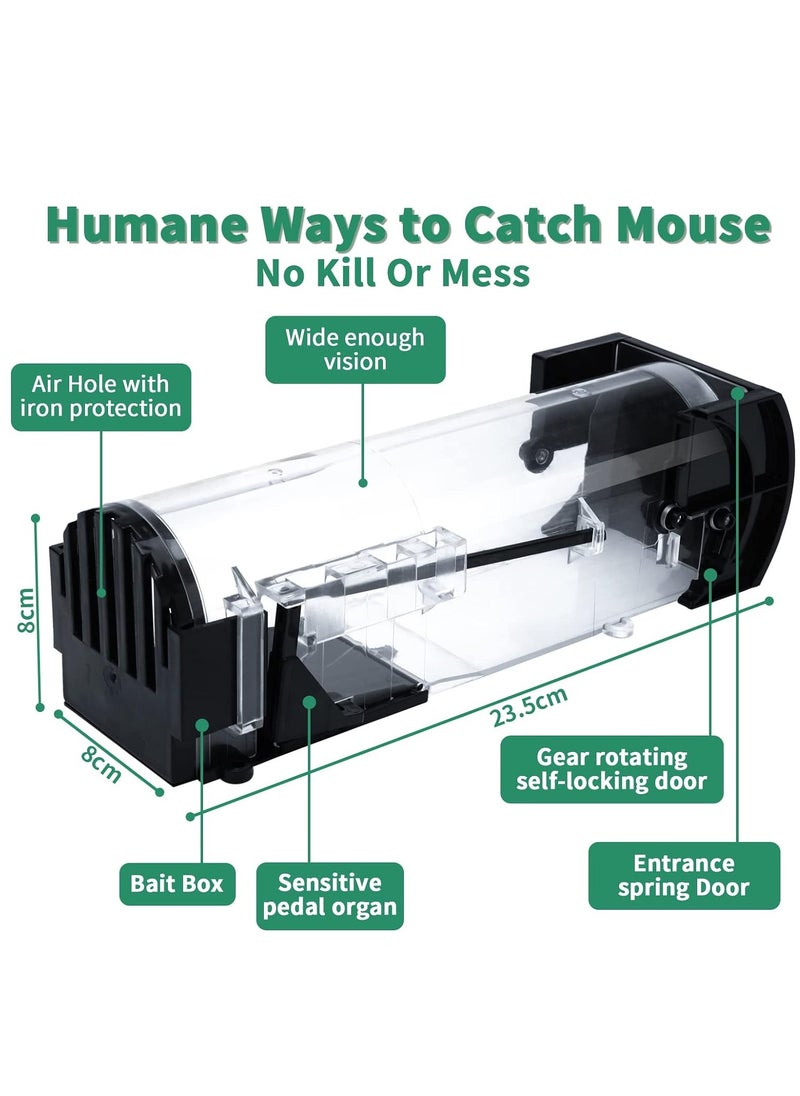 Gerenic - 4-Pack Mouse Traps, Mouse Traps for Indoors and Outdoors, Quick, Effective and Highly Sensitive Reusable Rodent Catchers - Image 1