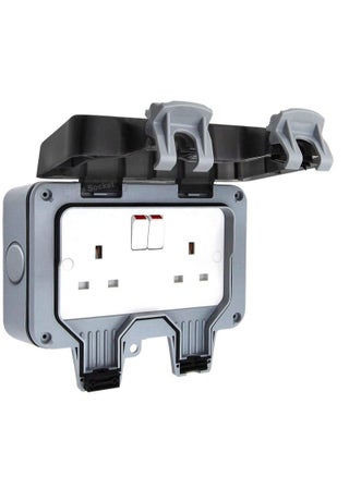 Sockets Waterproof Double Socket, Wall Electrical Outlets, IP66 Switched Socket Covers, 13A Outdoor Wall Weatherproof Plug Socket Box (Double Socket) - pzsku/ZB3417F9BBD990E7900C7Z/45/_/1718246325/22b053c5-cc3e-4d5e-a3fc-a2fc2973c889