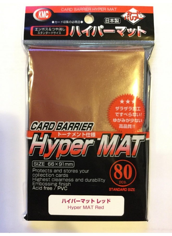 KMC KMC Hyper Matte Sleeves (80-Pack), Red  - Image 2