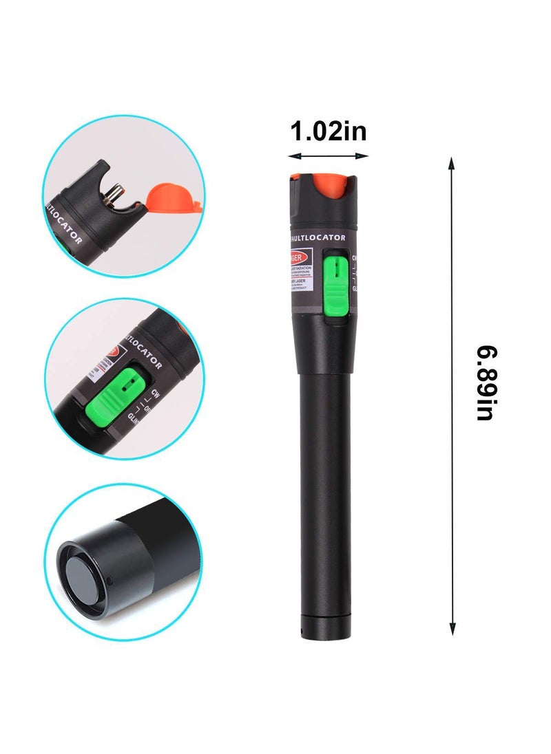 GESD Visual Fault Locator 30KM, VFL Fiber Optic Tester Kit Include Single Mode 9/125um FC Male to LC Female Adapter, Fiber Light Pen for Fiber Network Cable Test  - Image 3