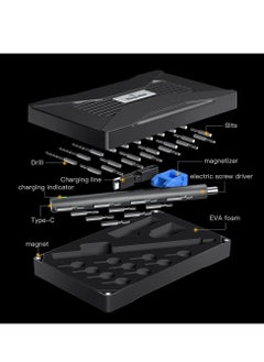 King'sdun 36-in-1 Electric Screwdriver Kit – Kingsdun Professional Handheld Cordless Screwdriver with 130RPM, 0.35N·m Torque, 2-Speed Adjustment, S2 Steel Bits & 350mAh Battery for Phone, Computer, Electronics Repair  - Image 4