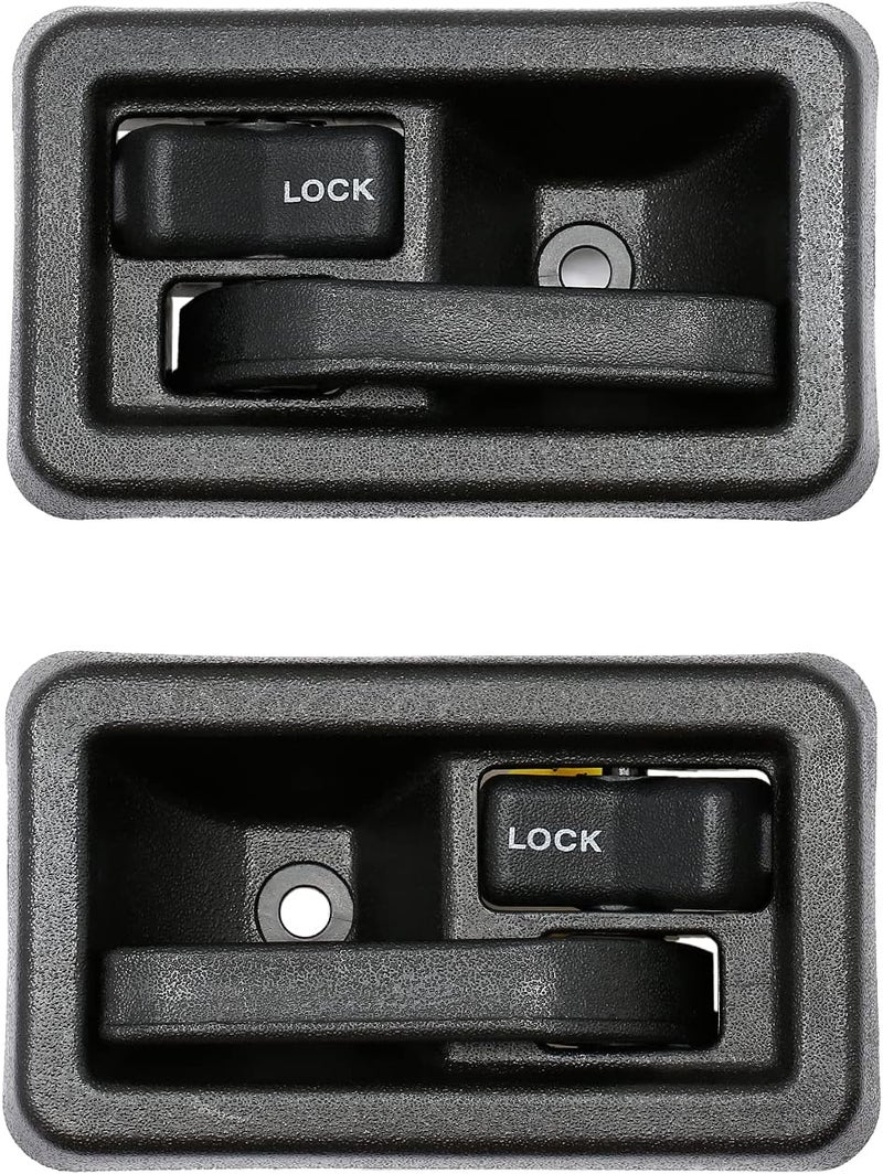 Gledewen Interior Door Handle Set, Compatible with Jeep Wrangler 1987-1996 YJ, 1997 1998 1999 2000 2001 2002 2003 2004 2005 2006 TJ, Inside Front Left Driver & Right Passenger Side | 79540, 79541 Inner Handle - Image 1