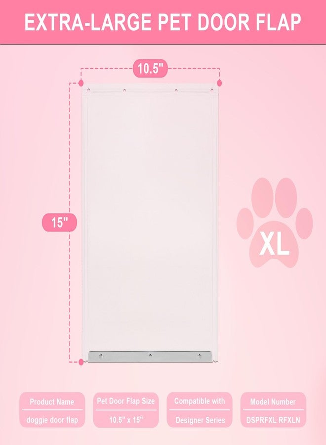 بودوي أغطية بديلة لأبواب الكلاب مقاس XL متوافقة مع سلسلة المصممين من Ideal Pet Products DSPRFXL RFXLN، غطاء بديل من الفينيل لباب الكلاب، مقاس الغطاء 10 1/2 بوصة × 15 بوصة، يناسب أبواب Ideal Pet - Image 2