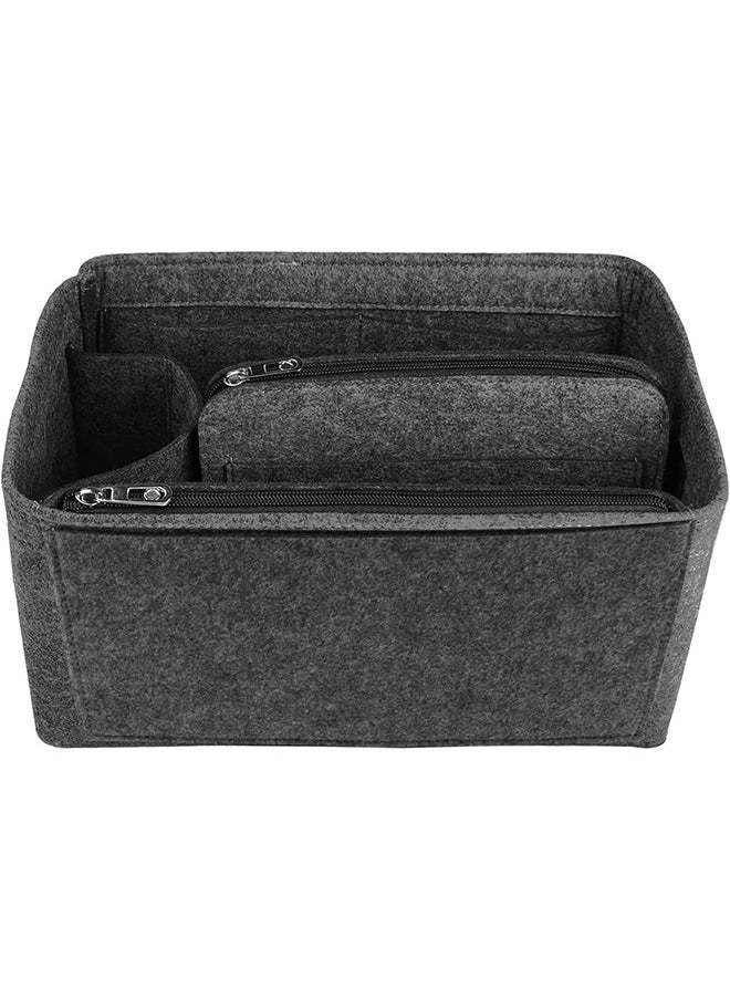 Yoawllty - Handbag Organizers,Women Felt Bag Organizer Insert,Multi-Pocket Bag in Bag for Womens Handbag Travel Tote Hobo Bag Storage Purse Liner Divider for Any Brand Tote (Dark grey) - Image 1