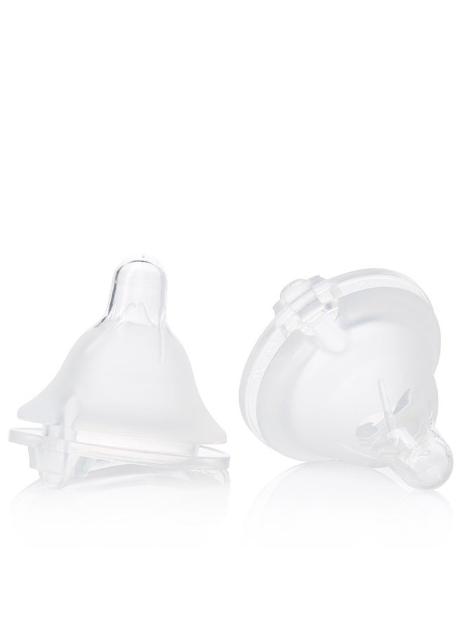 Evenflo Feeding Balance Plus Wide Neck Nipples for The Balance Plus Wide Neck Baby Bottles - Helps Reduce Colic - Fast Flow/X-Cut, 8 Months and Up (Pack of 2) - Image 1