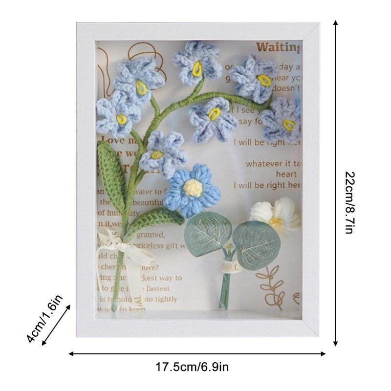 Hand-Knitted Sunflower Photo Frame: 22x17x54cm White Cotton - Durable Reliable Material, Widely Applied Decor for Living Room, Bedroom, Office, Outdoor Garden - Image 3