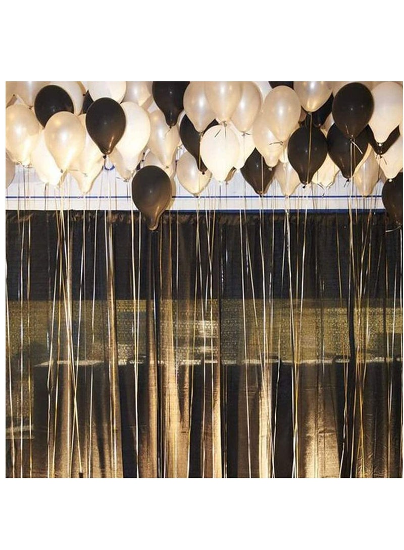 Excefore Crepe Paper Streamers, Gold Silver and Black Streamers Party Decorations, for Birthday Wedding(1.8 Inch x 82 Ft/Roll 6 Rolls) - Image 4