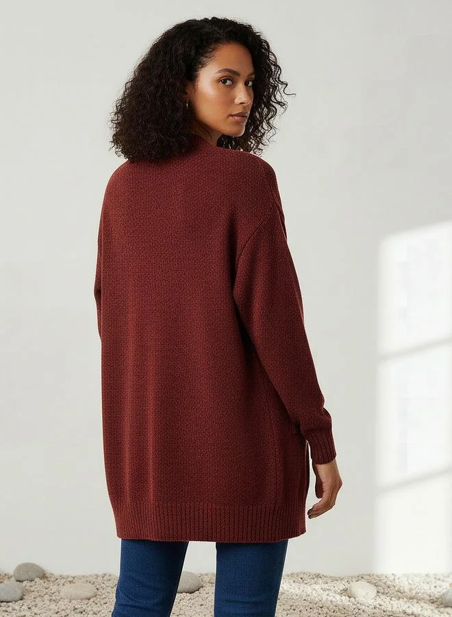 2Xtremz  2Xtremz Longline Open Front Chenille Cardigan for Women | Best Price UAE