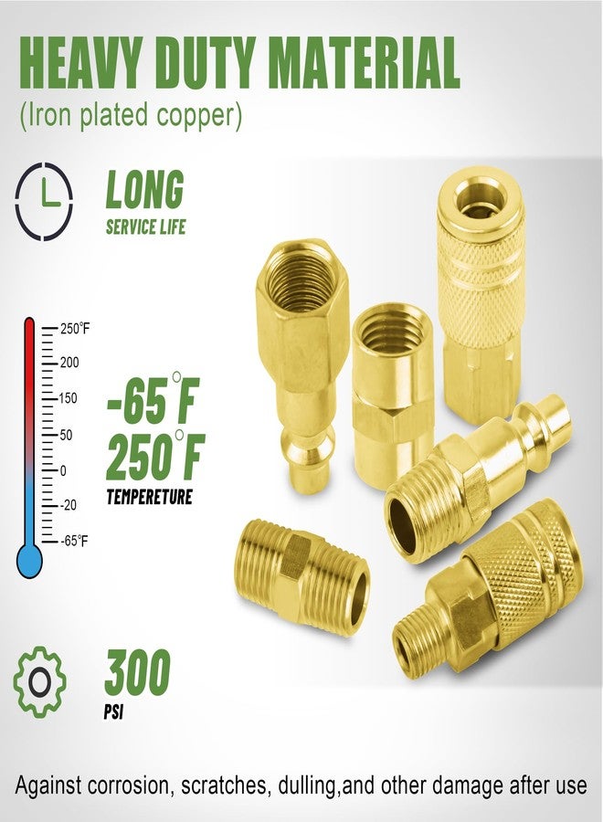 Ailbiuko Air Coupler & Plug Kit,45 Pcs 1/4" NPT Air Tool Fittings Set,Quick Connect Air Hose Fittings Air Compressor Accessories - Image 3