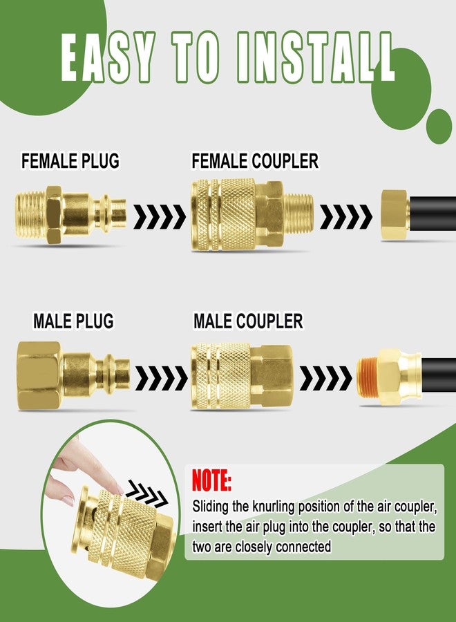 Ailbiuko Air Coupler & Plug Kit,45 Pcs 1/4" NPT Air Tool Fittings Set,Quick Connect Air Hose Fittings Air Compressor Accessories - Image 5