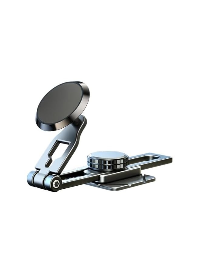 erorex Car Phone Holder Mount, Strong Magnets Folding Suspension Car Mount, 360° Adjustable Slide Telescopic Alloy Navigation Phone Holder for All car dashboard iPhone Galaxy All Phones - Image 1