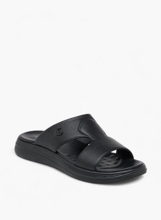 Men Cutout Detail Slip-On Comfort Sandals