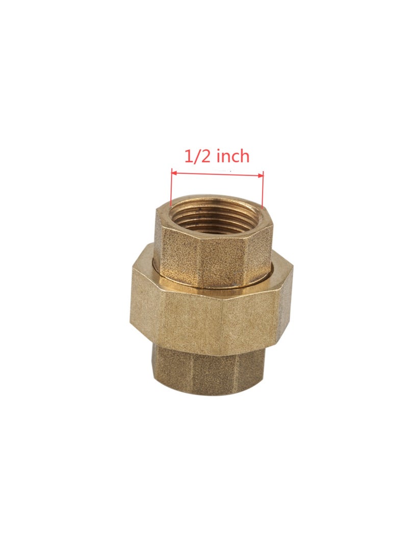 GA brass female union 1/2  inch,Professional Brass Plumbing Fittings, 58-3 BSPT Thread Standard, High-Copper Content, for Water Heaters and Heating Systems - Image 2