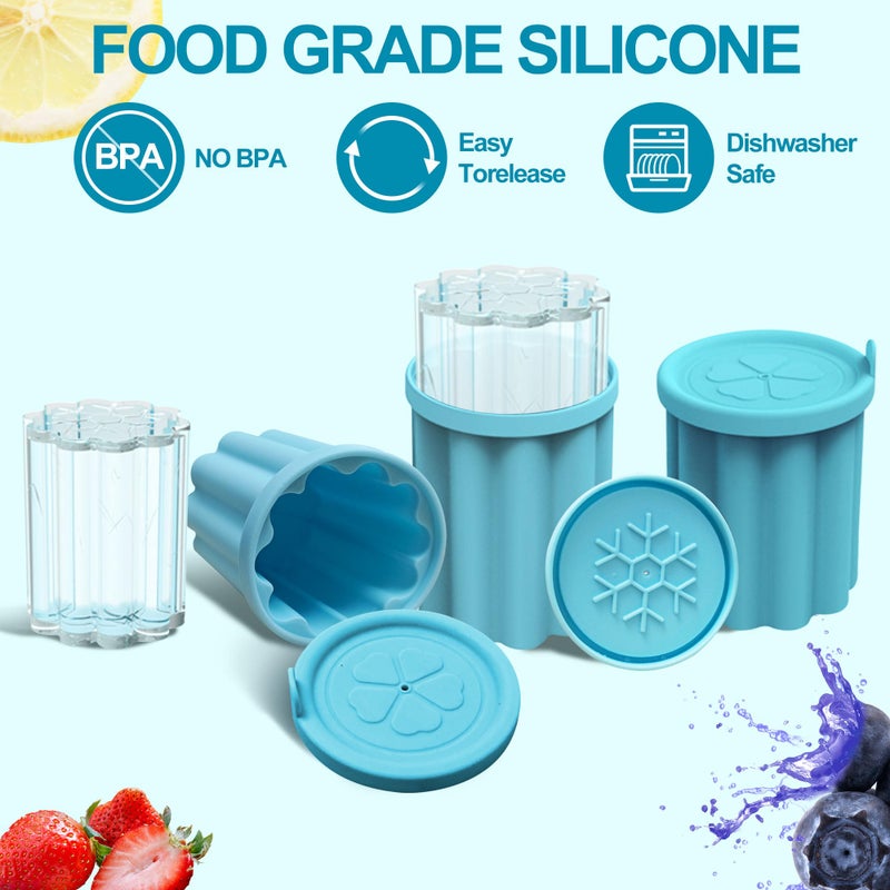Ehzyaz Ice Cube Tray for Owala FreeSip, 3PCS Silicone Ice Cube Molds, Easy Fill and Release Ice Maker for Chilling Cocktails Whiskey Drinks Juice Coffee, for Owala Water Bottle 24/32/40oz Accessories - Image 2