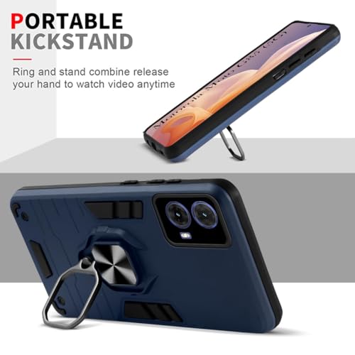 AIBEX Armor Back Cover Compatible for Motorola G85 5G| Rugged Shockproof Case with Ring Holder & Kickstand | Military-Grade Protection | Magnetic Car Mount Compatible - Image 3