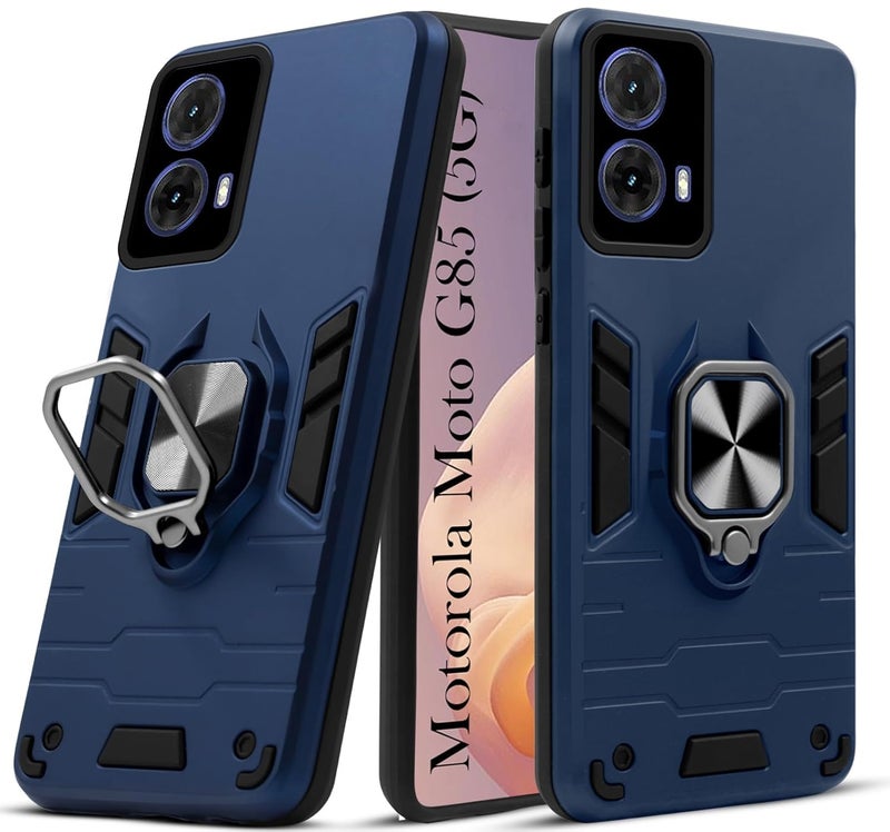 AIBEX Armor Back Cover Compatible for Motorola G85 5G| Rugged Shockproof Case with Ring Holder & Kickstand | Military-Grade Protection | Magnetic Car Mount Compatible - Image 1