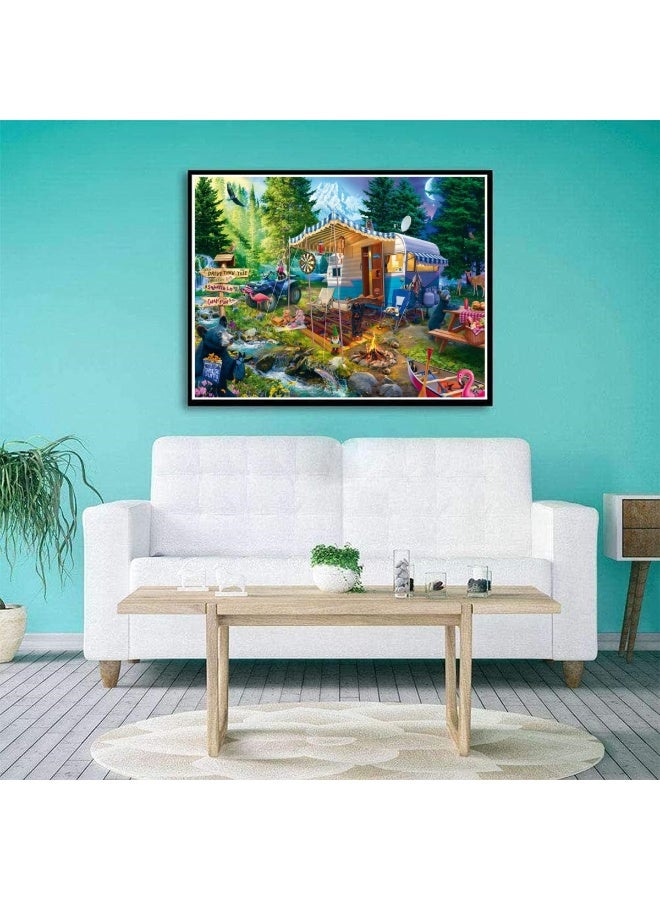 1000 قطعة بانورامية | لعبة بازل ذات جودة عالية بموضوع قصص مصورة خيالية، موضوع عطلة - مناسبة للترفيه العائلي / هدية تذكارية للصداقة - Image 3