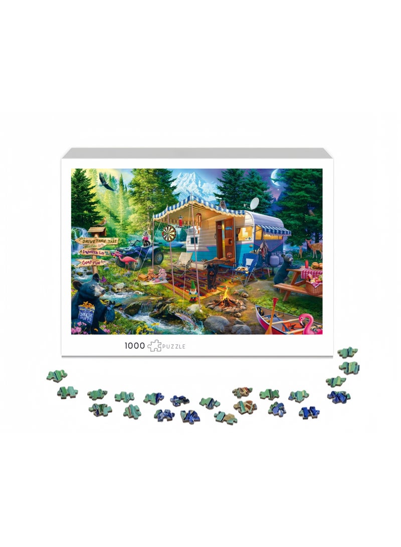 1000 قطعة بانورامية | لعبة بازل ذات جودة عالية بموضوع قصص مصورة خيالية، موضوع عطلة - مناسبة للترفيه العائلي / هدية تذكارية للصداقة - Image 2