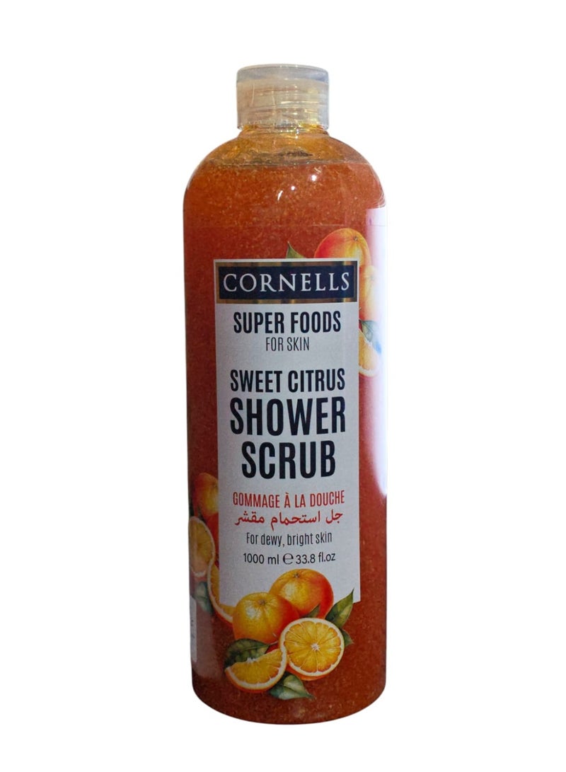 مقشر الاستحمام بالحمضيات الحلوة للبشرة الندية والمشرقة 1000 مل