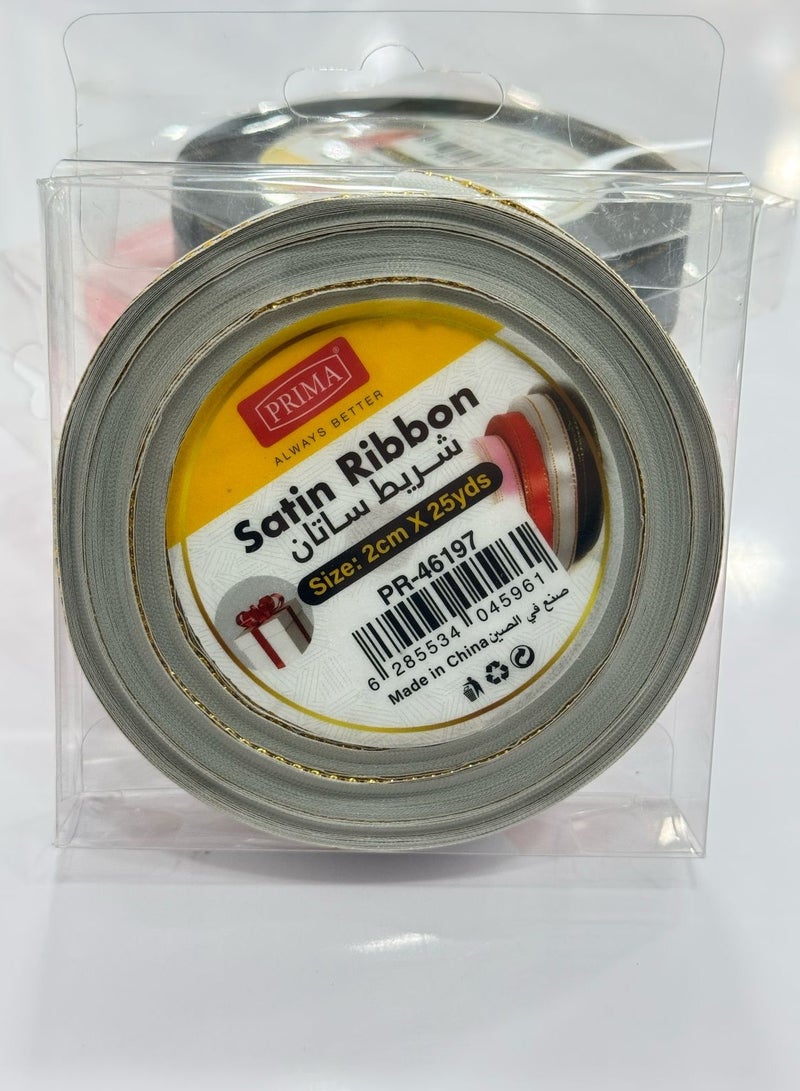 PRIMA شريط ساتين بريما بحجم 2 سم × 25 ياردة