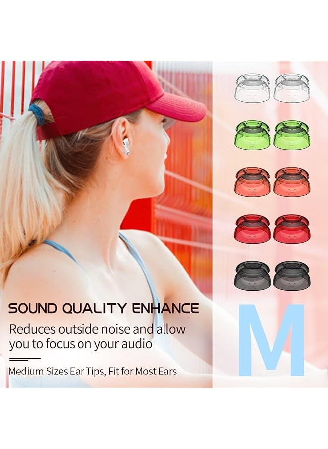 erorex - Compatible With Airpods 2 Airpods 3 Earbuds Cover Airpods Silicone Ear Tips Accessories Compatible With Airpods 3Rd Generation And Airpods 2 And Airpods1 5 Pairs - Image 1