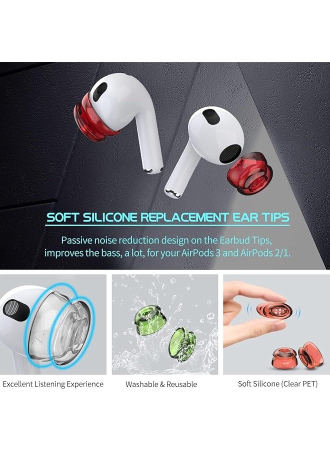 erorex - Compatible With Airpods 2 Airpods 3 Earbuds Cover Airpods Silicone Ear Tips Accessories Compatible With Airpods 3Rd Generation And Airpods 2 And Airpods1 5 Pairs - Image 1