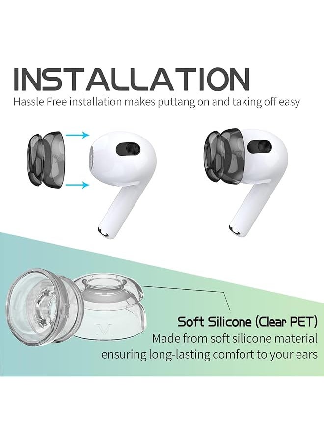 erorex - Compatible With Airpods 2 Airpods 3 Earbuds Cover Airpods Silicone Ear Tips Accessories Compatible With Airpods 3Rd Generation And Airpods 2 And Airpods1 5 Pairs - Image 1