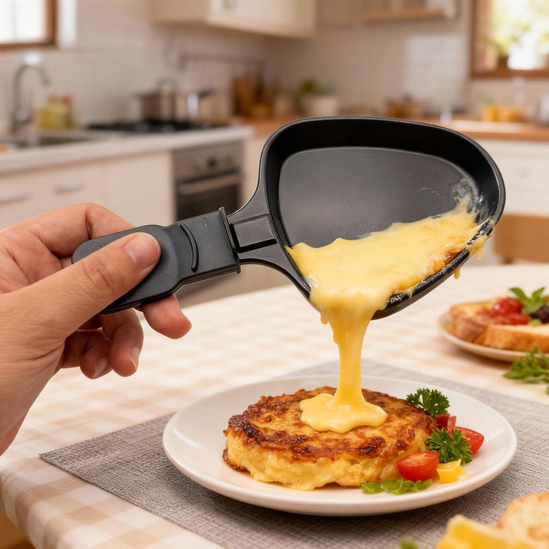 Kosmosta HONNE Non-Stick Coated Mini Grill Pan Cheese Melting Accessories for Raclettes Replacement/Additional Raclette Dishes Mini Grill Pan(4pcs) - Image 3