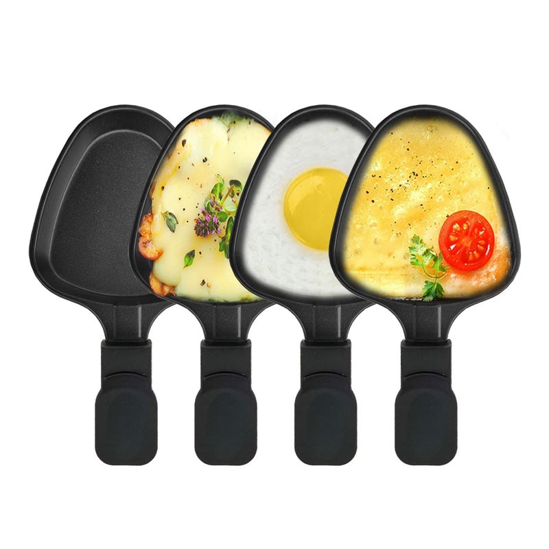 Kosmosta HONNE Non-Stick Coated Mini Grill Pan Cheese Melting Accessories for Raclettes Replacement/Additional Raclette Dishes Mini Grill Pan(4pcs) - Image 1