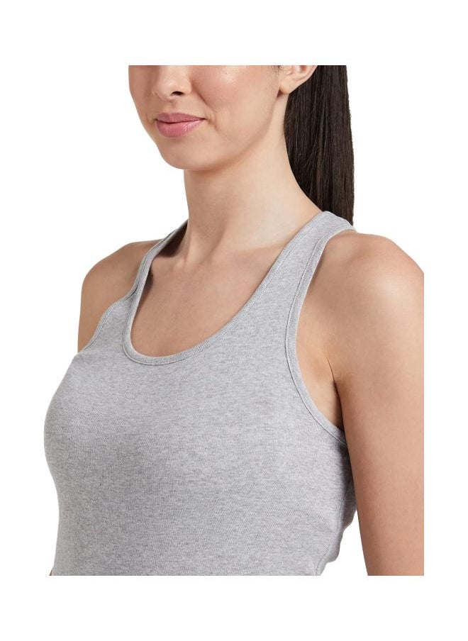 JOCKEY - Jockey 1467 Women Super Combed Cotton Rib Fabric Slim Fit Solid Racerback Styled Tank Top - Image 1