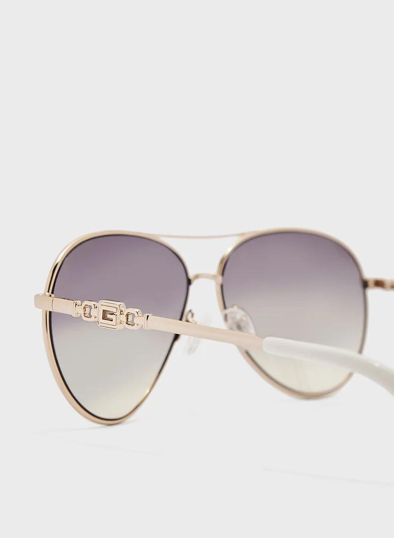 GUESS Metal Aviator Sunglasses