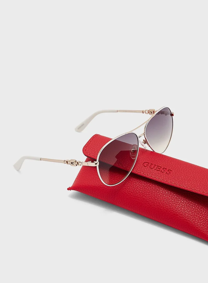 GUESS Metal Aviator Sunglasses