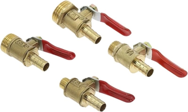 صمام الكرة الشائك من النحاس 3/8 بوصة 10 مم محول خرطوم شائك ذكر خيط توصيلة أنابيب - Image 3