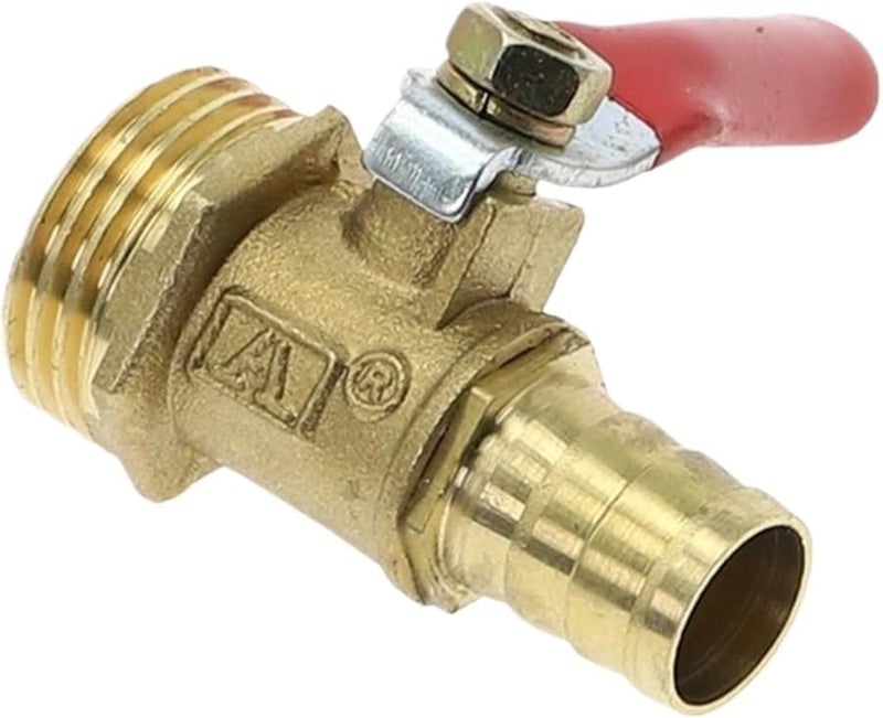 صمام الكرة الشائك من النحاس 3/8 بوصة 10 مم محول خرطوم شائك ذكر خيط توصيلة أنابيب - Image 2