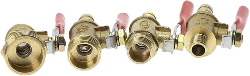 صمام الكرة الشائك من النحاس 3/8 بوصة 10 مم محول خرطوم شائك ذكر خيط توصيلة أنابيب - Image 5