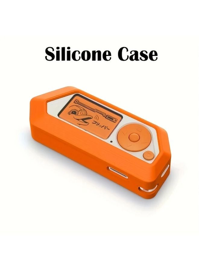 Orange Flipper Zero Silicone Protective Case Cute Cartoon Design Scratch Resistant - Image 1