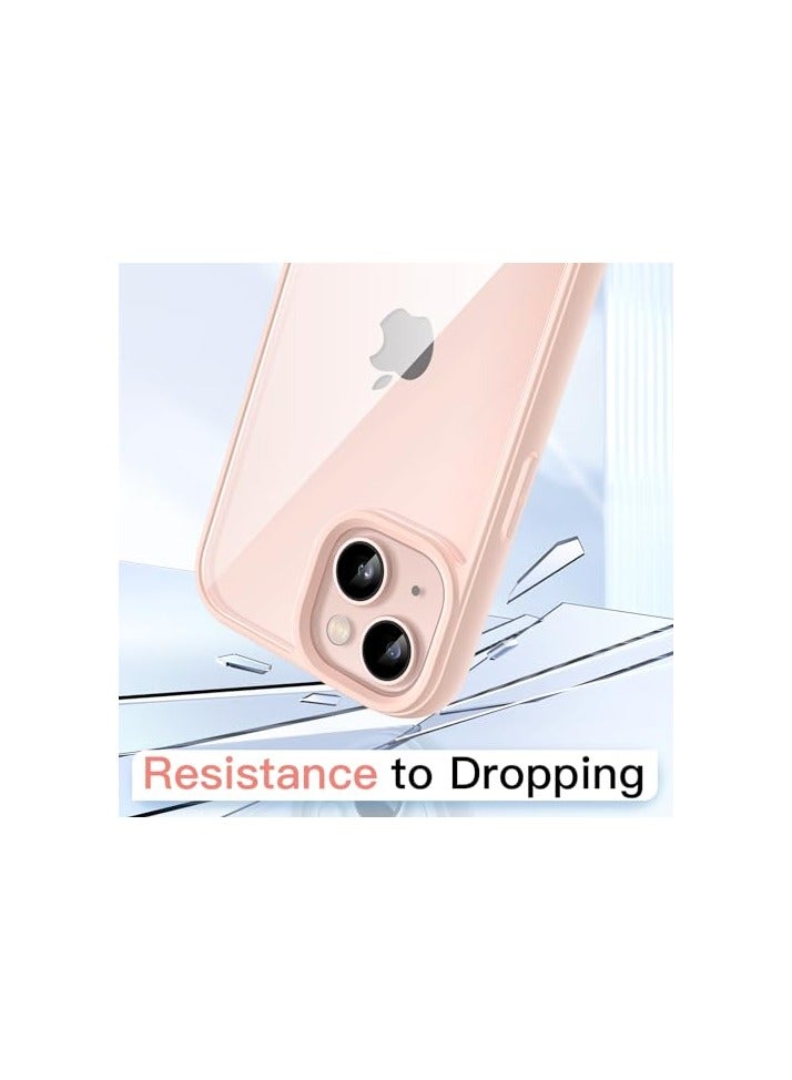 JETech Case for iPhone 13 6.1-Inch, Shockproof Phone Bumper Cover, Solid Color Matte TPU Frame, Anti-Scratch Clear Back (Pink) - Image 4