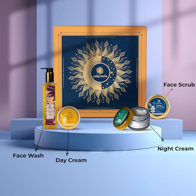 Ashpveda Luxury Ayurvedic Products Gift Box Set for Women and Men Beauty Skin Care Gifting Box with Face Wash Night Cream Day Cream and Fruit Face Scrub Gift Box 2 - Image 3