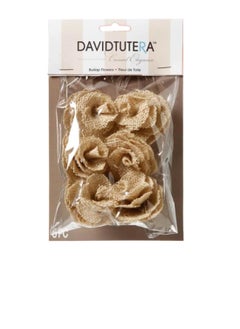David Tutera Burlap Flowers Cream 2.5 x 1 inches 6 pieces