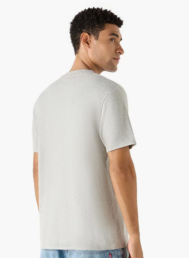 Kappa Kappa Embossed Crew Neck T-shirt with Short Sleeves