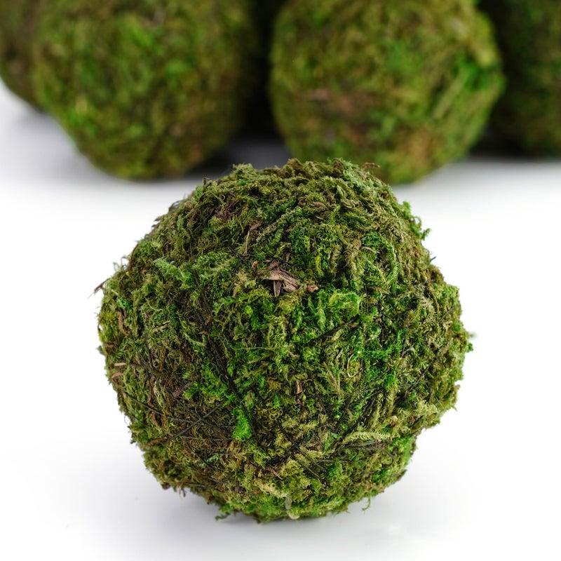 BYHER Decorative Moss Balls Set - Fake Moss Balls for Bowl Fillers, Centerpiece Decor, Home Decor, Vase Filler, Wedding Decor, Table Arrangement, Coffee Accents, DIY Crafts (Small - 2"-Set of 12) - Image 3
